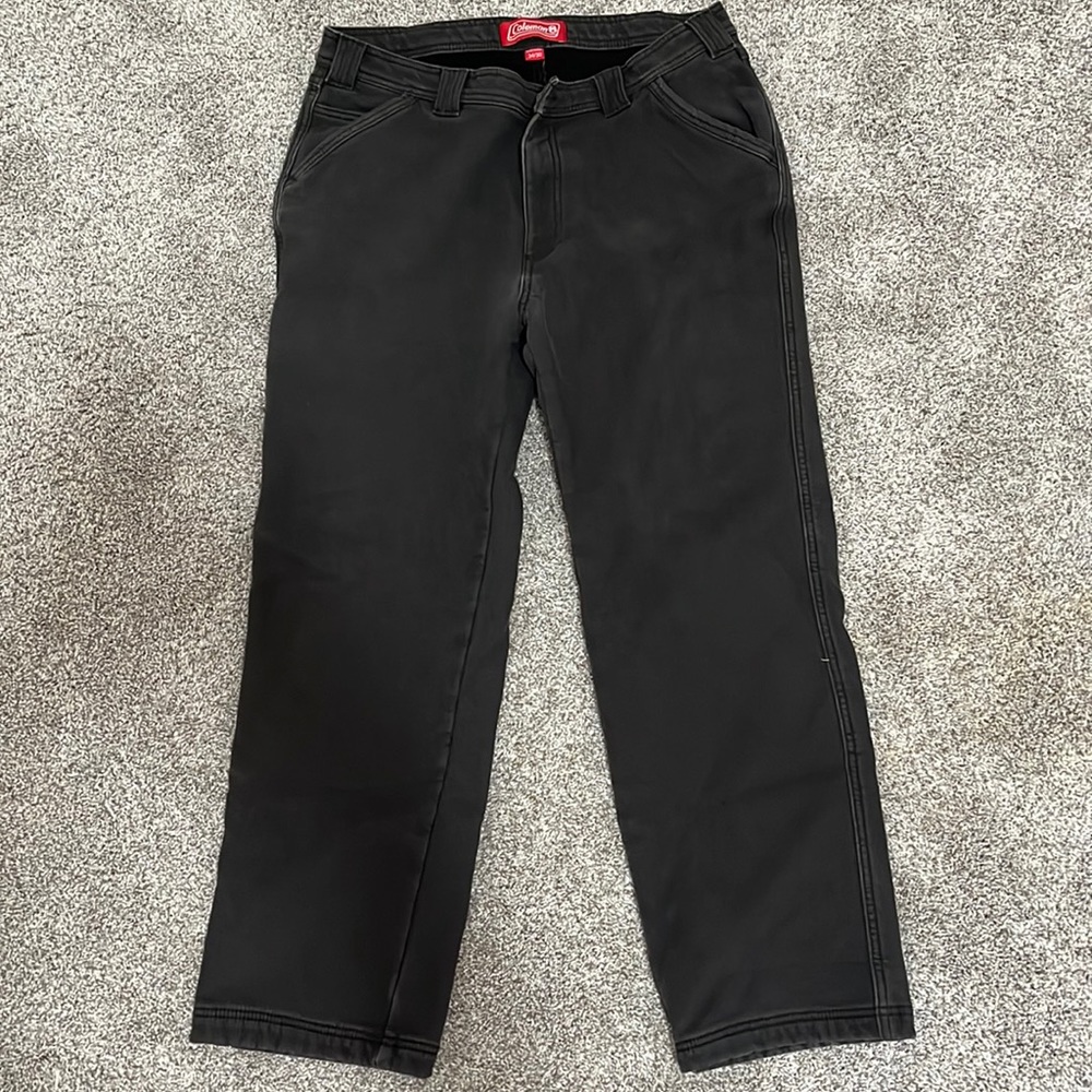 Coleman men’s bonded fleece lined canvas utility pants